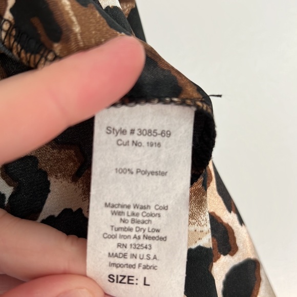 Wearever Leopard Print Cropped Drape Jacket Size L - Picture 3 of 7